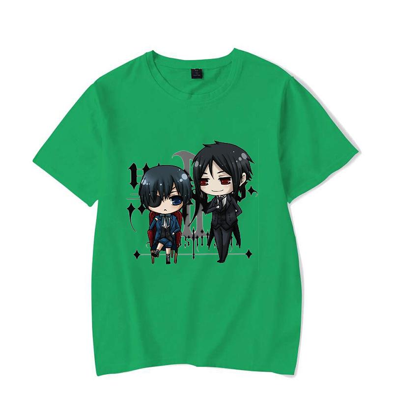 Hot Anime Funny Summer T-Shirt Harajuku Black Butler Cartoon Print Fashion Short Sleeve Summer Casual T-Shirt Top