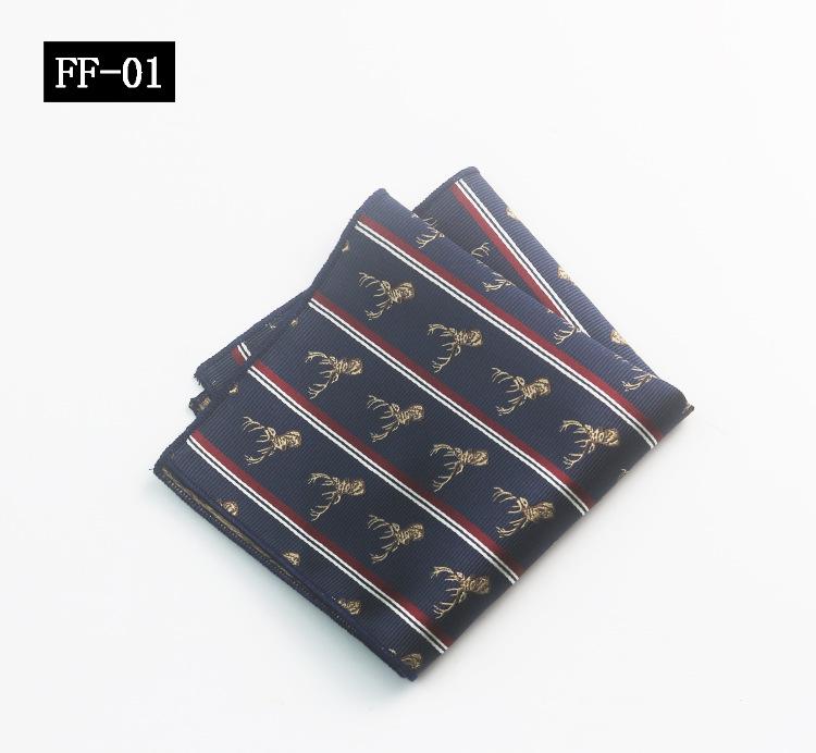 Pocket Towel Men'S, Suit Banquet Wedding Groom Best Man Striped Pattern High-End Small Square Towel Handkerchief