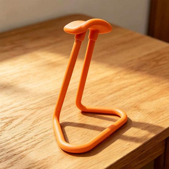 3D Printed Headphone Stand, Simple Headset Holder with Triangular Stable Base, Universal Headphone Rack for Gaming Desktopsand Study Desks