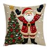 45x45cm Christmas Pillow Cover Soft Short Throw Pillowcase Santa Snowman Elk Christmas Tree Sofa Cushion Cover