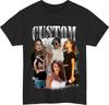 Personalised Bootleg TShirt Custom Name And Photos Birthday Party Gift Tee Top