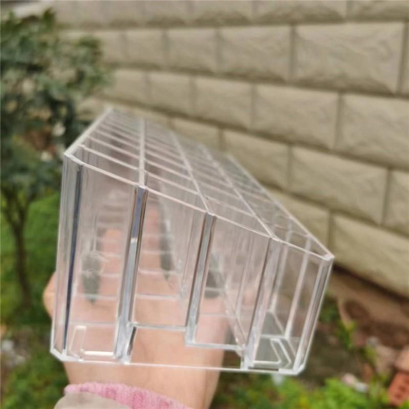 A03F-Deepened And Thickened Acrylic Lipstick Storage Box Transparent 36-Compartment Cosmetic Display Rack Lip Gloss Holder