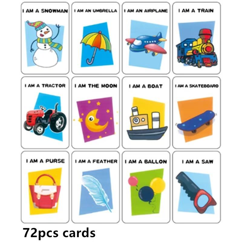 What AM I? Board Game - Logical Reasoning, Parent-Child Interaction, Family Gathering Tabletop Game