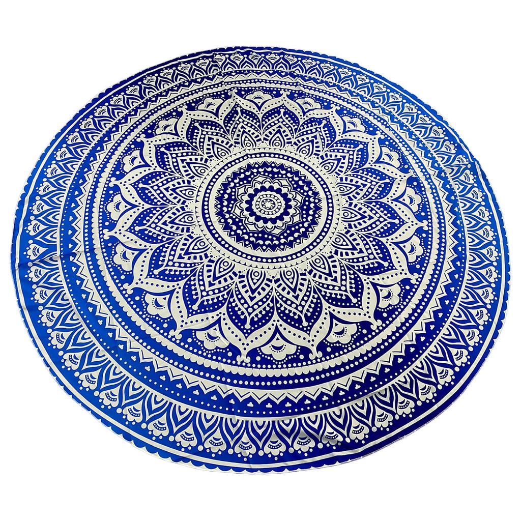 Arazzo Rotondo Mandala Telo da Picnic Estivo Tappeto Coperta Tappetini