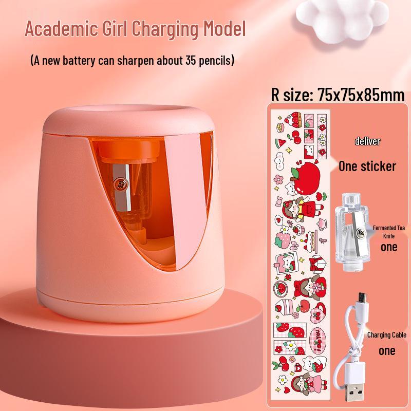 Automatic Electric Pencil Sharpener for Elementary Students - Creative, Rechargeable Design