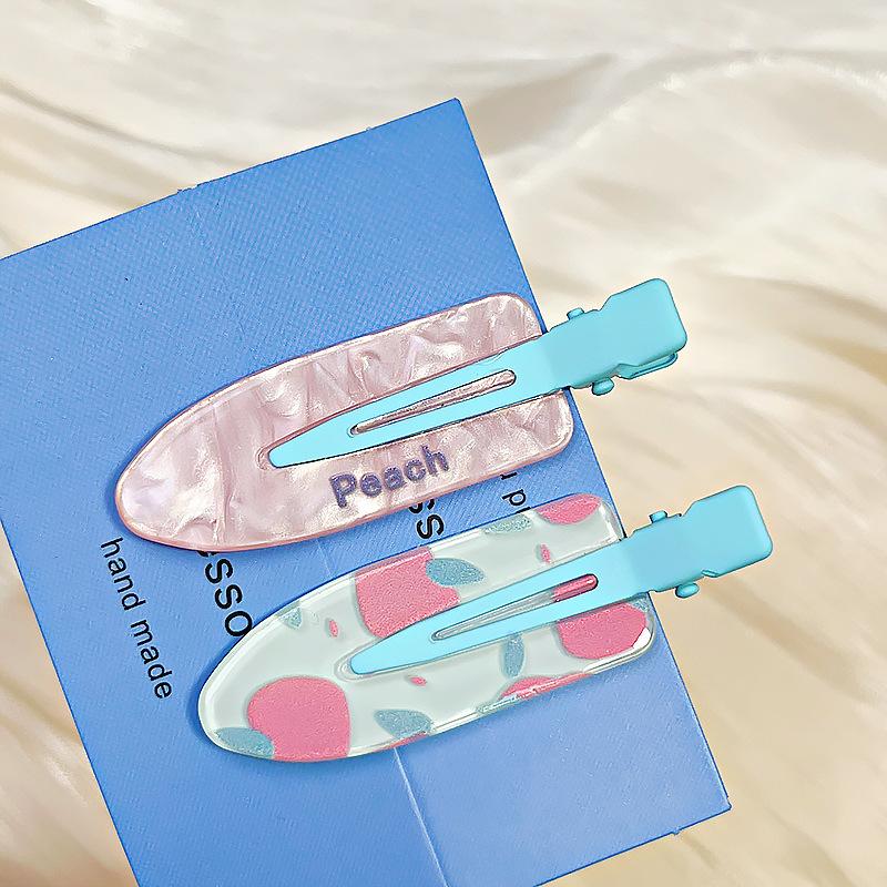 2 Stück/Packung Süße Bunte Cartoon Frucht Spurlos Haarnadeln Für Mädchen Niedliche Haarspangen Haarspangen Haarklammern Schöne Haaraccessoires