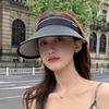 Women Summer Wide Brim Sun Hat Outdoor Ponytail Empty Top Uv Protection Cap Female Lady Tour Beach Foldable Sunscreen Hats