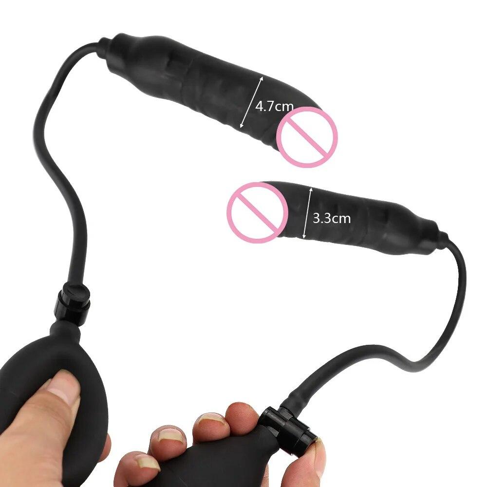 Produkte für Erwachsene Dildo für Analspielzeug Erweiterbarer Butt Plug Silikon Massager Sexspielzeug für Frauen Männer Aufblasbarer Anal Plug Hinterhof