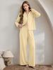 European Style Women's Autumn/Winter Pajama Set: Casual Long Sleeve Cardigan & Pants Homewear
