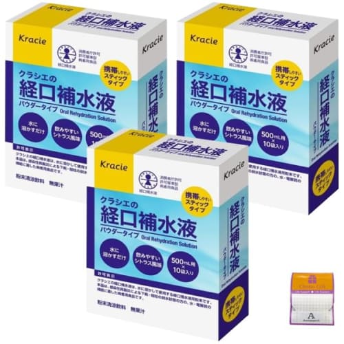 

[3-Box Set] Kracie Oral Rehydration Solution, Powder Type, 500ml Capacity, 10 Sachets x 3 Boxes, Anniversarich, Includes a Small Gift