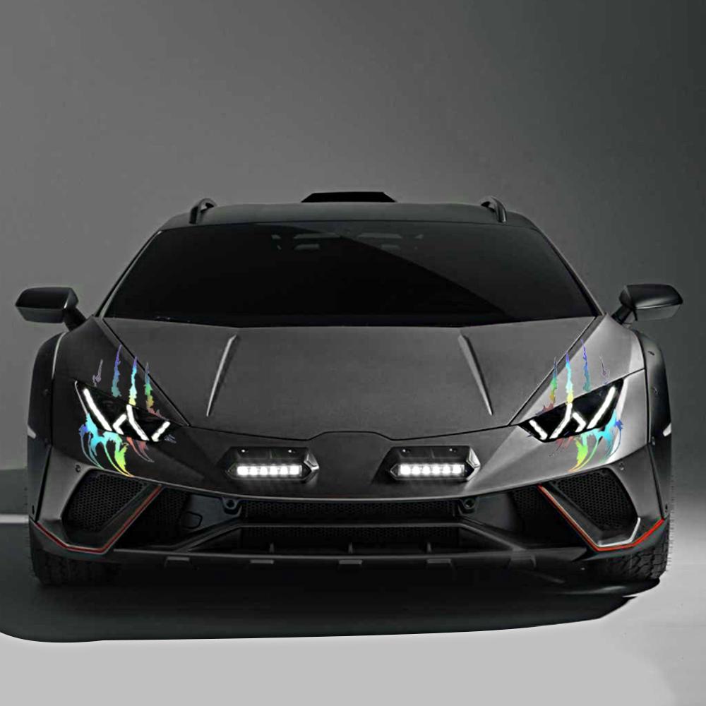 1Pair Monster Claw Paw Scratch Stickers for Car Hood Bonnet Body Decals PVC Sticker Car Styling Film Graphics Sheet  32x19.5cm