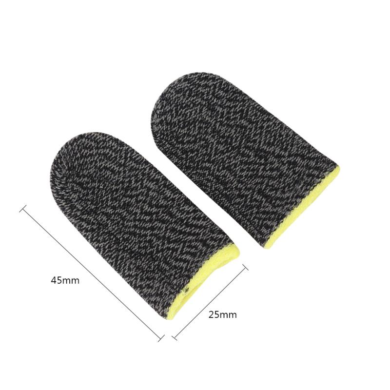 1 Pair Of Copper Fiber Finger  Cots Breathable Game Controller Finger Sleeve Anti-sweat Anti-scratch