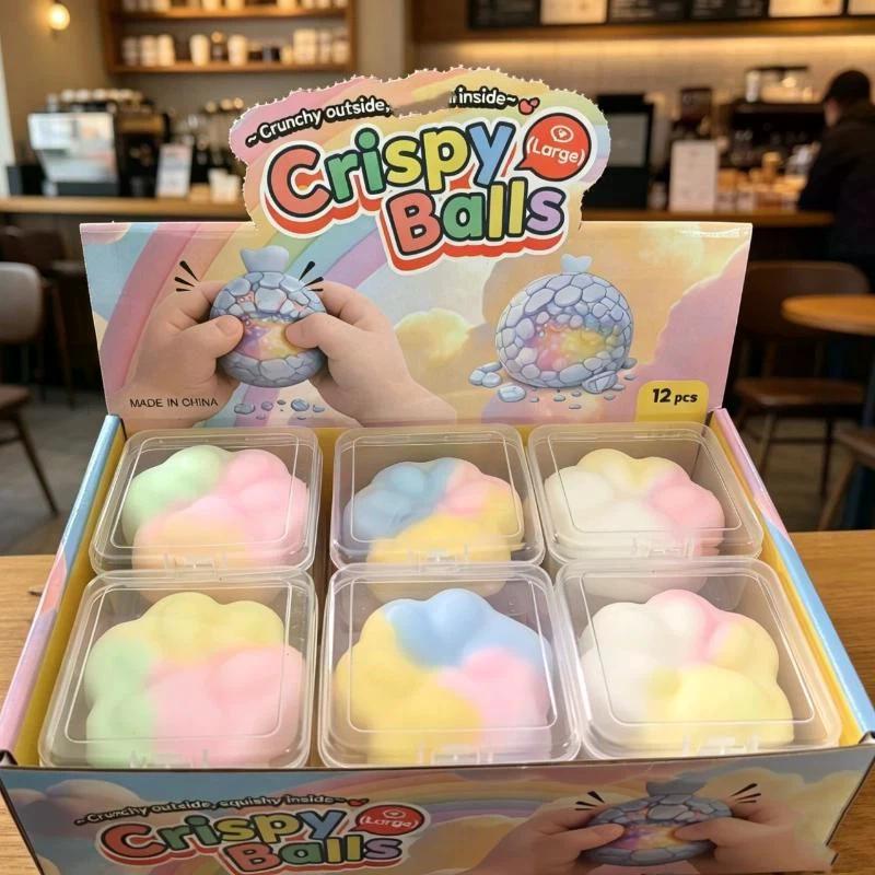 Fidget Stress Relief Squeeze Ball  New Slow Rebound Crispy Texture For Anxiety Reduction Kids Home Office 1Pcs