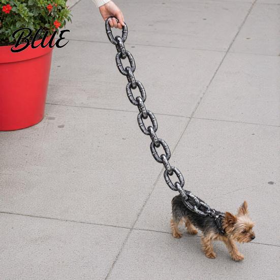 Small Dog Leash Giant Chain Leash Lightweight Plastic Pet Looks Like Yorkie Iron Chain Stylish Big for Dogs Photo Props Durable