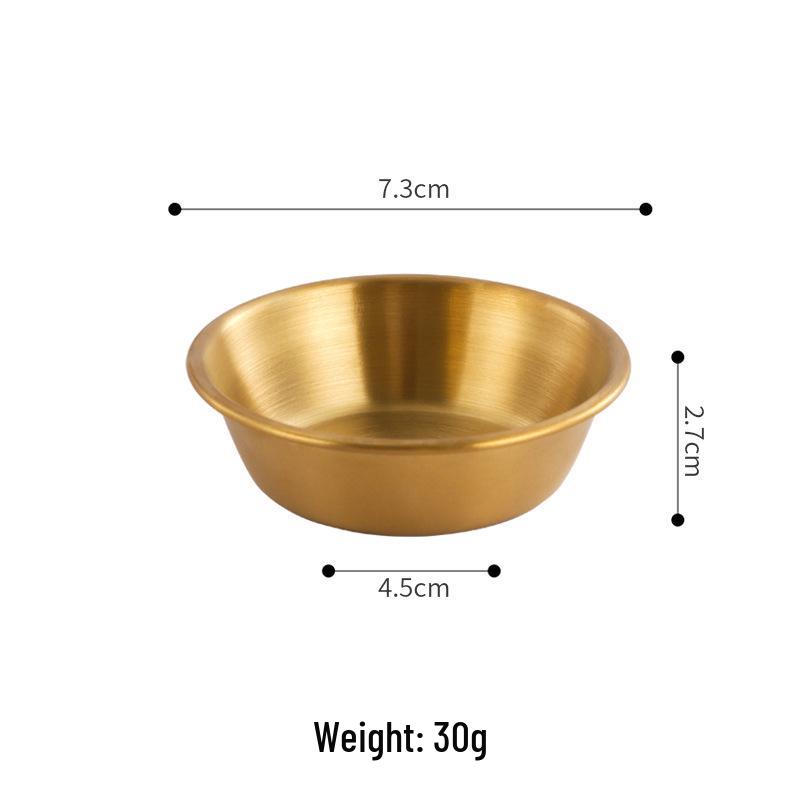 Korean Stainless Steel Dipping Dish for Western Cuisine - Small Tomato Sauce & Seasoning Plate