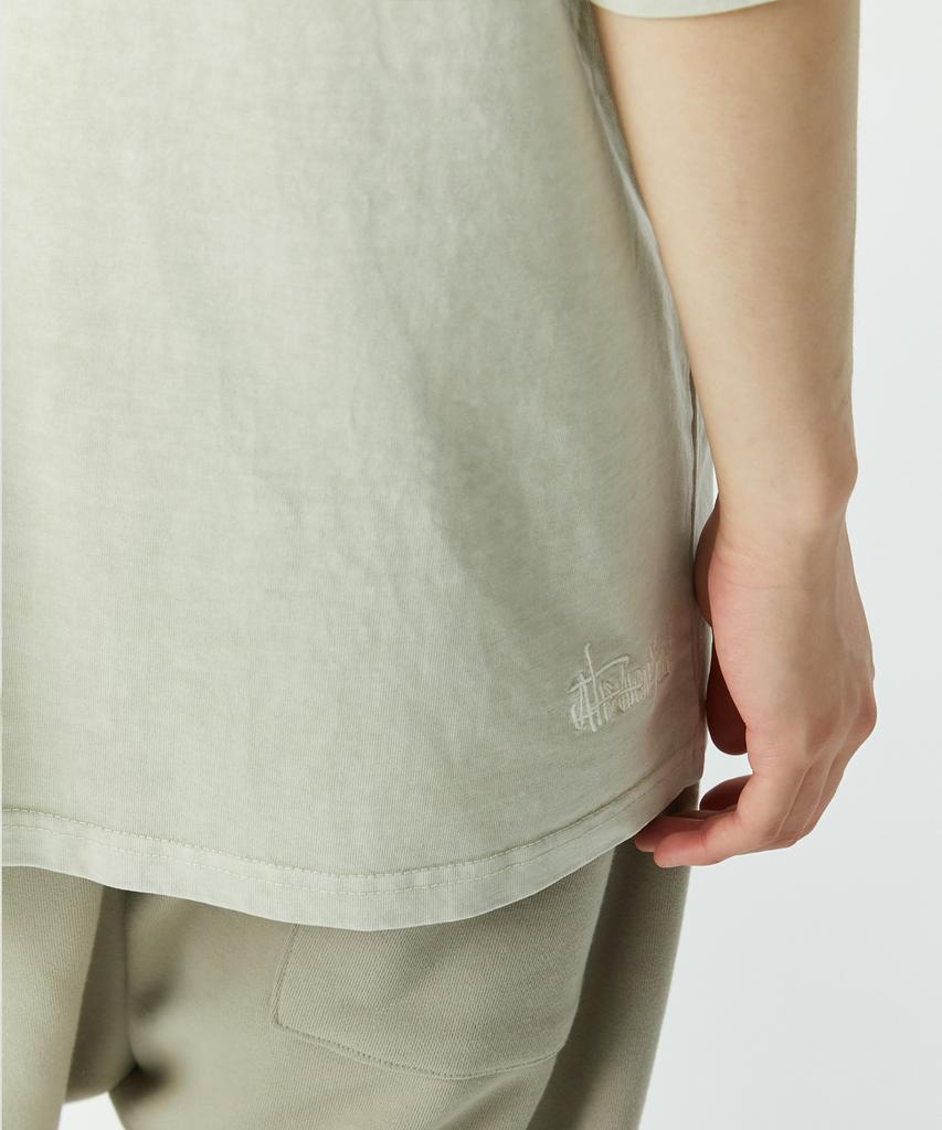 ATTENTIONROW Edition 1. Shoulder Cut Pigment Short Sleeve T-Shirt (Sand Beige)