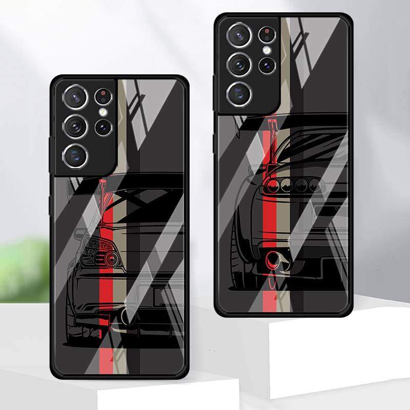 Phone Cover Case for Samsung Galaxy S25 S24 Ultra Note 10 20 8 9 S8 S20 FE S10 S23 Plus S22 S9 S21 Japanese Drift Car