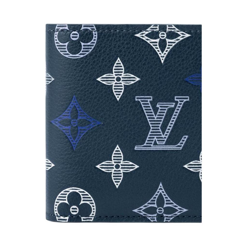 Louis Vuitton Multiple Monogram Shadow Leather Wallet Men Wallet Deep-Blue M29137