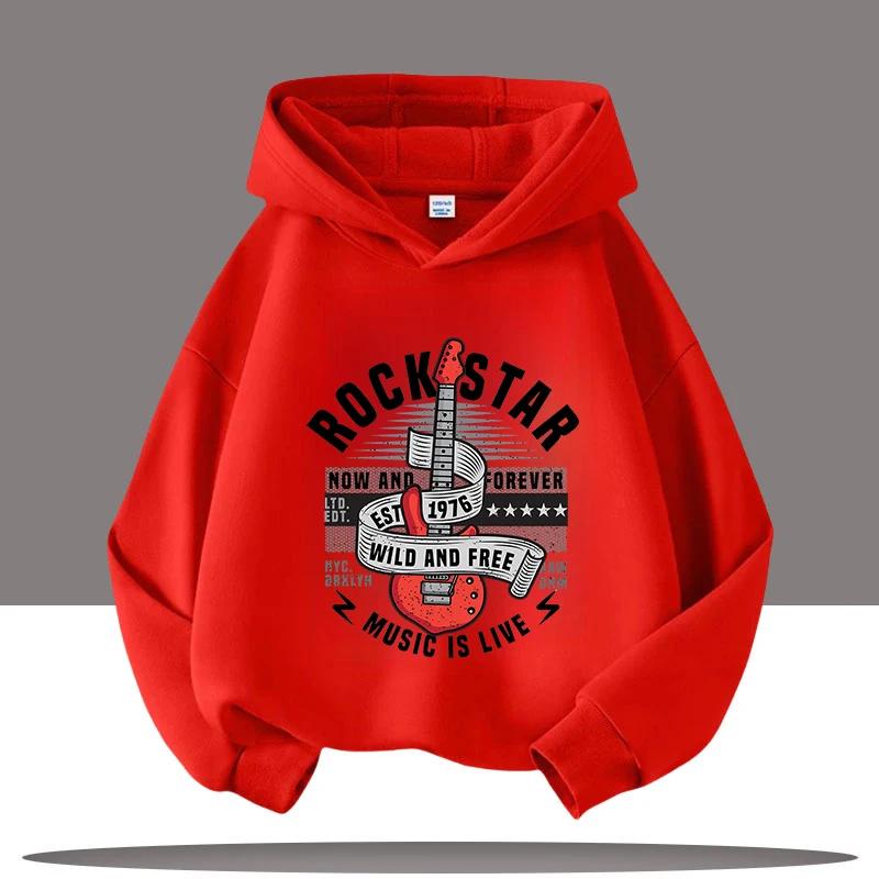 2025 New Style Boys' Sport Shirt Retro Digital Cartoon Print Children's Hooded Coat Girls' Casual Top Autumn/Winter Clothing