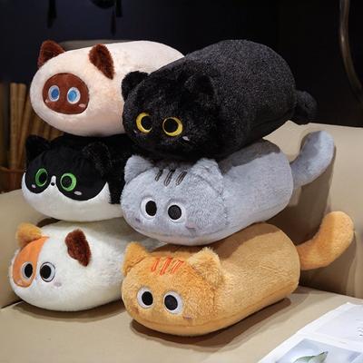Cartoon Cat Plush Doll Huggable Kitten Pillow Cushion Soft Pet Cat Kitty Stuffed Toys For Children Cute Christmas Birthday Gift