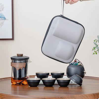 Glas Reise-Teeset kleines Set Outdoor Express-Tasse tragbare Kung Fu Teetasse japanische Teekanne Geschäftsgeschenk