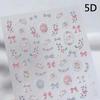 1pcs 5D Elegant White Daisy Nail Art Stickers Flower Adhesive Nail Decorations Decals DIY Manicure Accessories