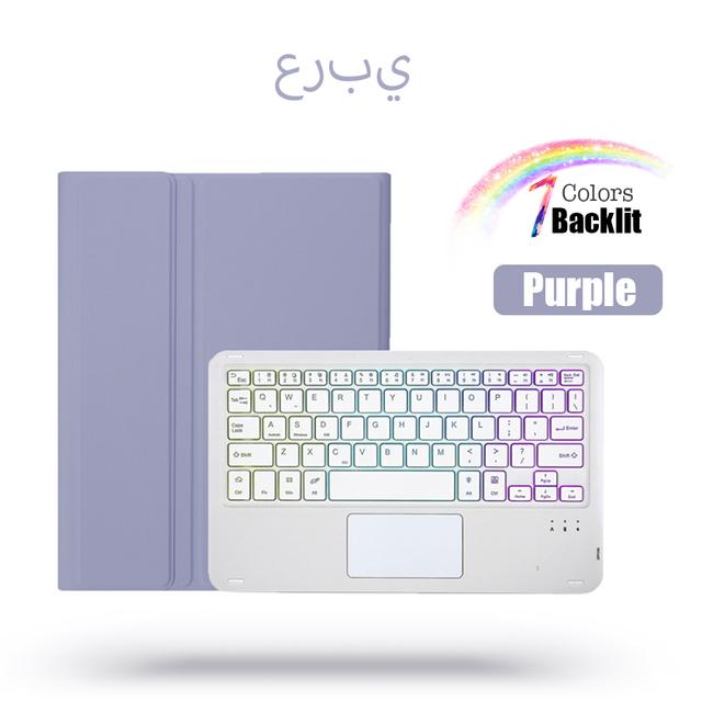 Bluetooth Touchpad Backlit Keyboard Case For Samsung Galaxy Tab S6 Lite 10.4 P610 P615 With Pen Slot Tablet TPU Protective Cover