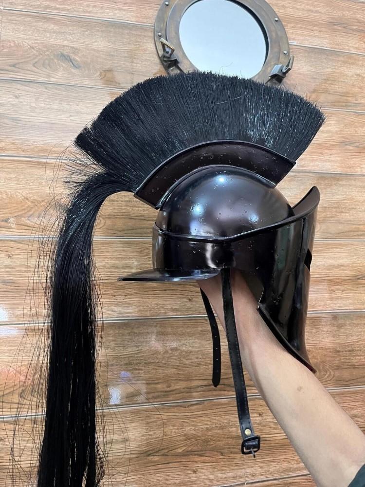 300 Nositelná spartská helma Středověký Leonidas Starověký řecký rytíř Korintská