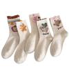 Cute Bear Socks Medium Tube Socks Idea Yarn Bear Cute Cartoon Socks Trendy Outer Socks