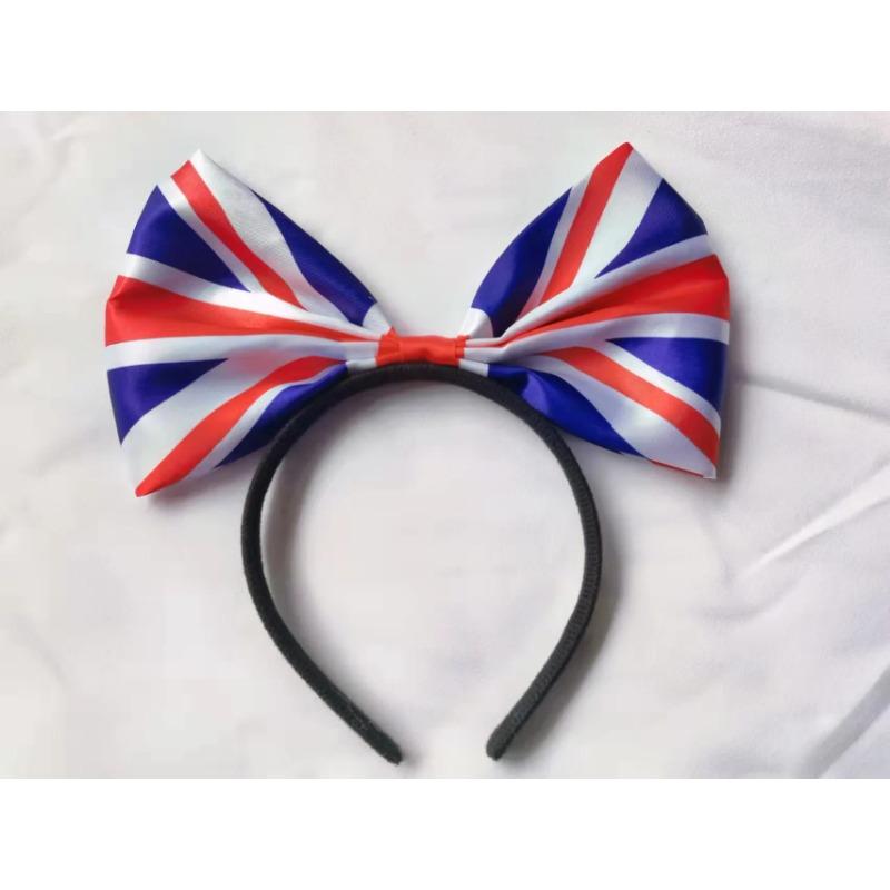 

Модный дизайн Британский флаг Бант Изысканное исполнение Аксессуары для волос Превосходное качество Повязка на голову Бант Повязка на голову 100% Новый