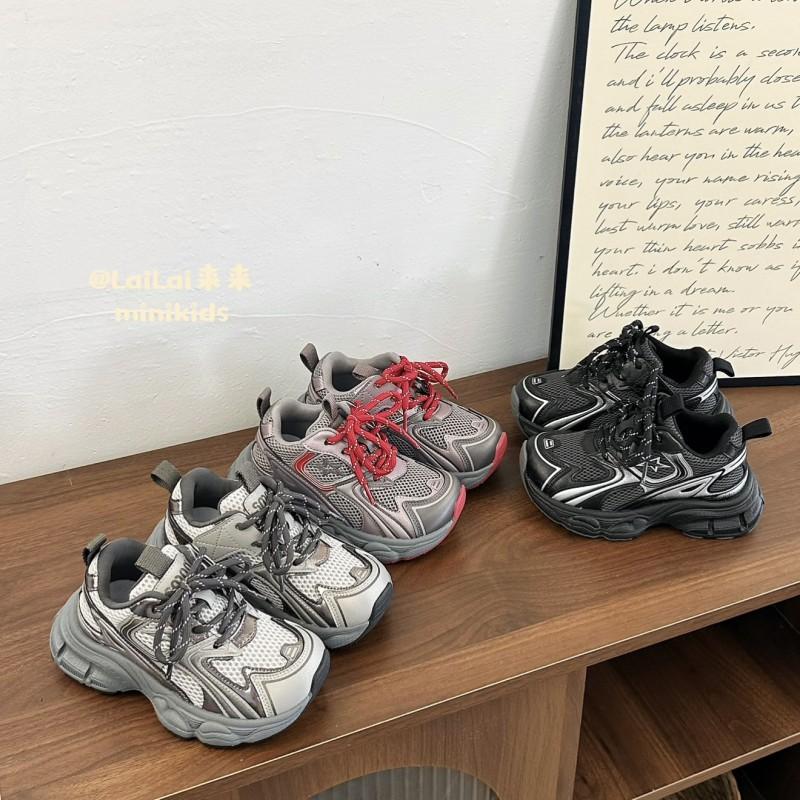 Youth Style Shoes Kids Breathable Mesh Sneakers Boys Girls Casual Dad Shoes With