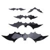 140 Pcs Bats Wall Decor Spooky Black 3D Bat Stickers with Backing Sheets for Home Party