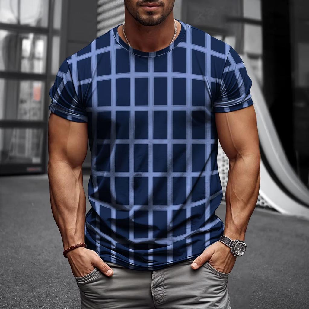 Loose Summer Breathable Lightweight Fabric Men's Casual Gathering Social Street Trendy T-shirt