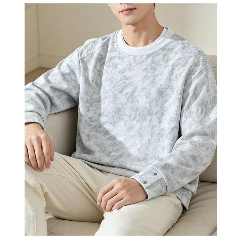Men S Vintage Loose Fit Crew Neck Long Sleeve Sweatshirt For Teens