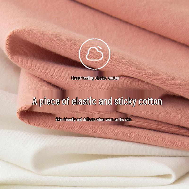 Women's Mid-Waist Slimming Cotton Lycra Pants for Spring and Autumn - Thin, Elastic & Warm Inner Wear