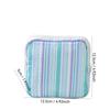Striped Cosmetic Pouch Cotton Mini Zipper Organizer New Travel Coin Purse