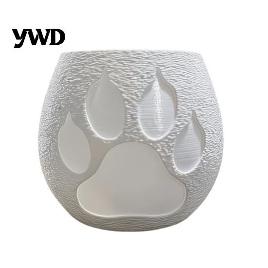 Duftkerzenhalter 3D-gedruckter Hundepfotenhalter, Welpenkrallen-Teelichthalter, Moderner Becher für Tischdekoration, Geschenke für Tierliebhaber, Teelicht weiß