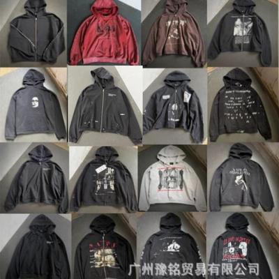 Unisex Vintage Washed Cotton Graphic Hoodie Streetwear Loose Fit Casual Sweatshirt Teens Adults