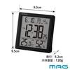 MAG Cassini AT-726 BK-Z Digital Alarm Clock with Thermometer, Hygrometer, Calendar, Electronic Sound, Alarm, Snooze Function, and Light, Black, by Noa