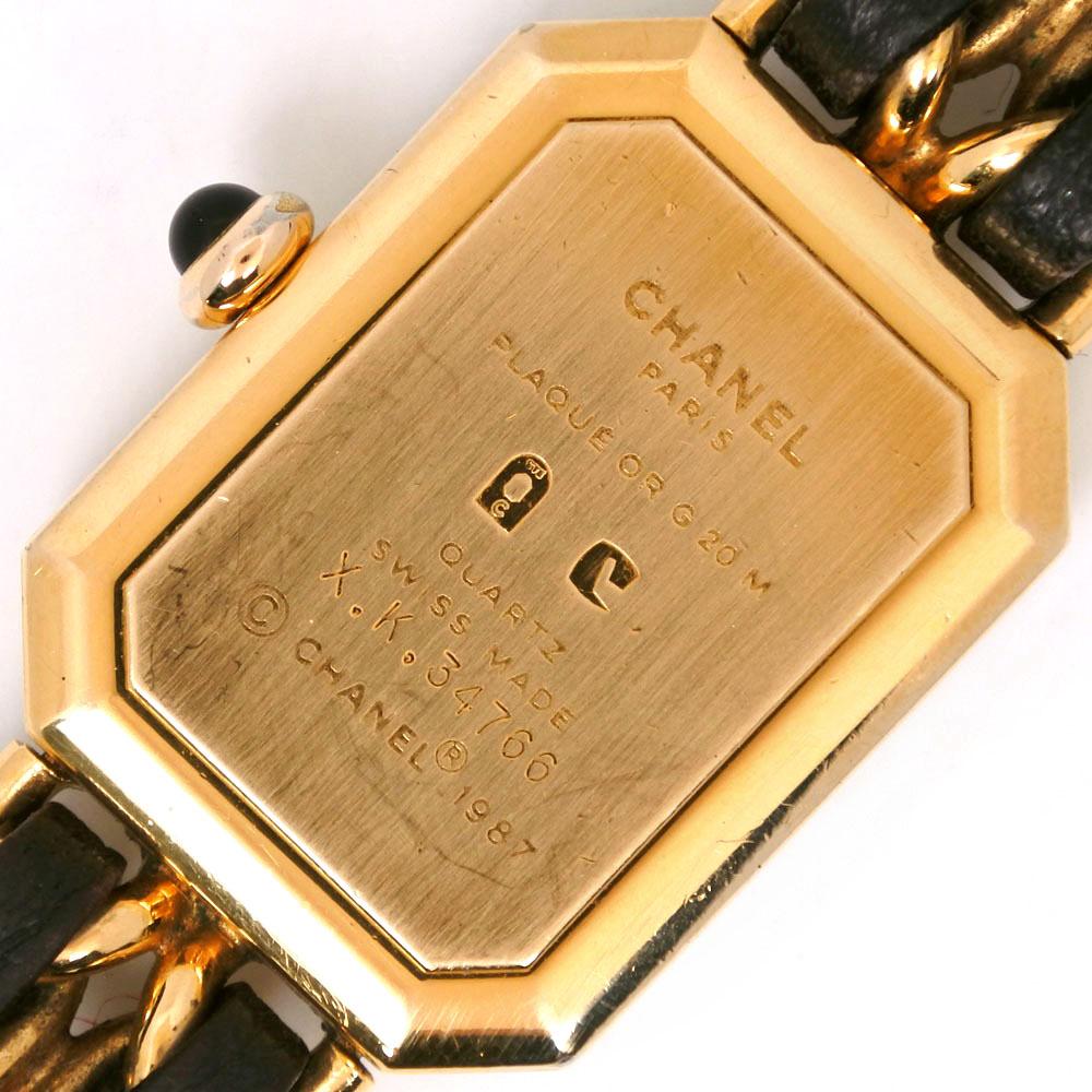 CHANEL Premiere L Watches H0001 Black / gold blackDial Plated Gold/leather Quartz Analog display Women Used