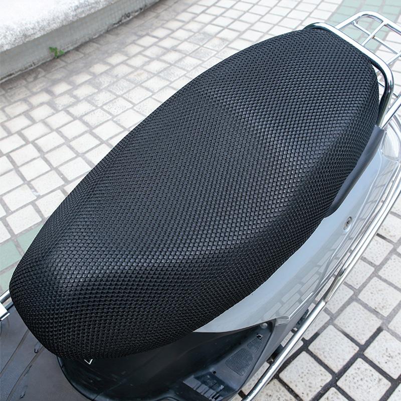 XXXL New Breathable Summer 3D Mesh Motorcycle Seat Cover Sunscreen Anti-Slip Heat Insulation Cushion Protect Seat