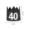 Birthday Hat Glitter Crown Design Shiny Festive Party Headwear for Adult Costume Photo Shoot Shower Celebration Prop