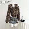 DICFY Women's Vintage Casual Solid Color Print Autumn Winter Long Sleeve  Jackets & Coats