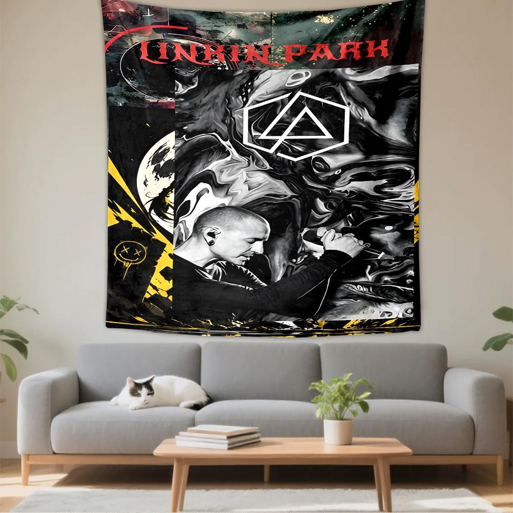 Linkin Park Chester Collage Tapestry Wall Hanging for Bedroom Living Room Decor Gift for Fans
