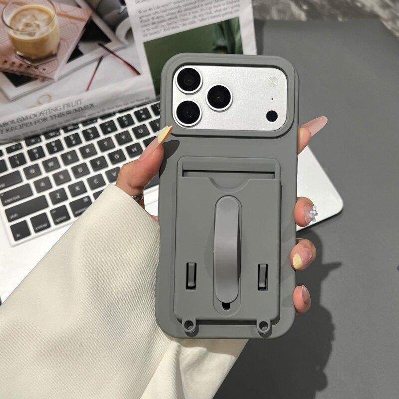 Colorful Card Bag Is Suitable for Apple 17promax Anti-drop Mobile Phone Case iPhone12 Pluggable Card Case.
