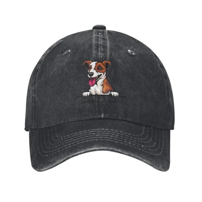 Custom Fashion Cotton Peeking Dog Jack Russell Terrier Baseball Cap Women Unisex Adjustable Adult Dad Hat Spring