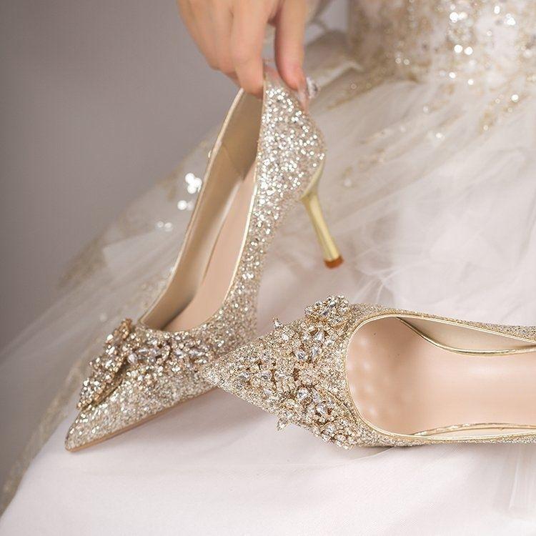 French Beautiful Comfortable Versatile Single Shoes Women's Spring and Summer New High-end Pointed Head Shallow Mouth Stiletto Shoes Women