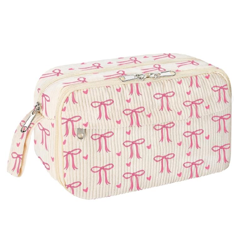 Multifunction Fabric Pencil Case Multi Compartments Big Capacity Pen Pouches Portable Pencils Bag Travel Makeup Pouches