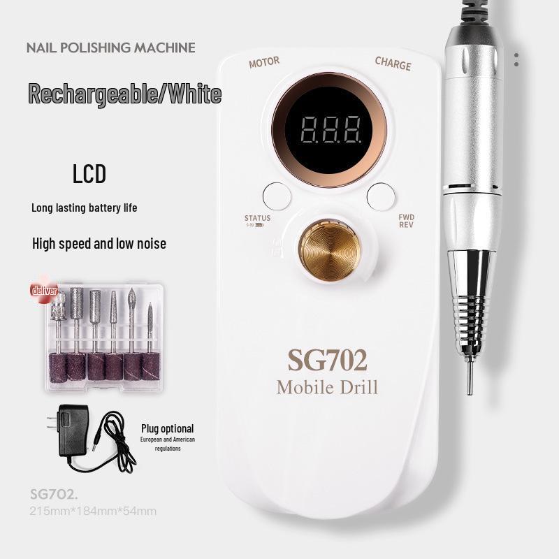 

Rechargeable Portable Nail Drill & Polisher - Nail Salon Model білий