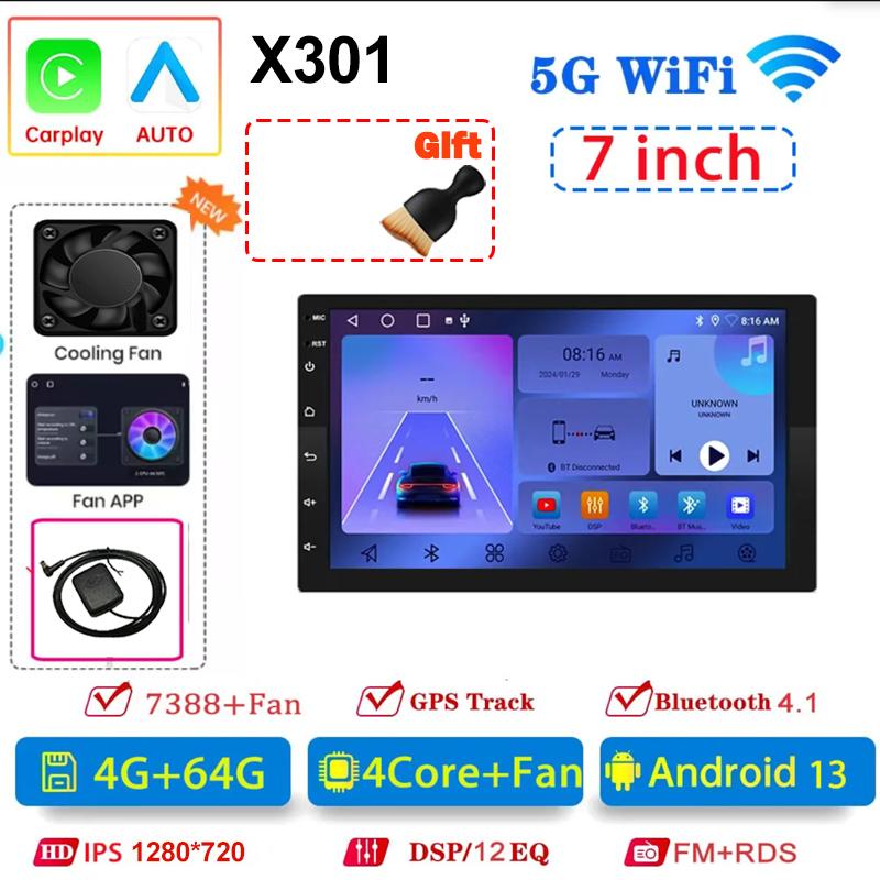 2Din Car Radio Universal Android 13 7"/9"/10"Autoradio Audio 64G GPS BT wireless Carpaly Multimedia Player For Hyundai Nissan